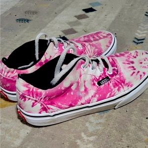Girls size 3Y pink tie dye Vans sneakers